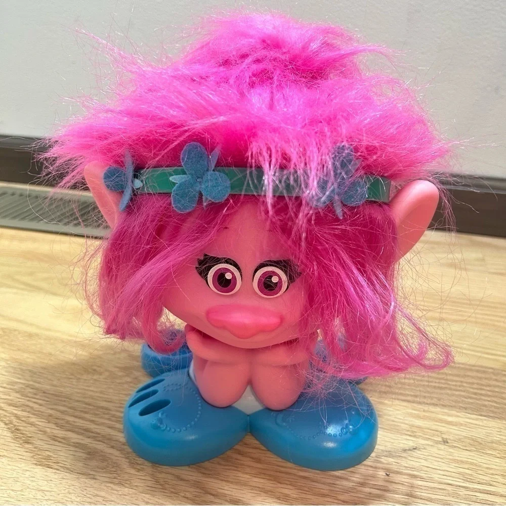 Trolls Poppy Styling Head Pink Kids Toy Blue
